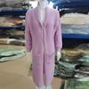 Winter Collar Knitted Cardigan Collage Solid Color Long Size Plus Size Women's Knitted Sweater