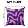 Lilac Wave Square Jacquard Pillow Cover for Sofa Office Waist Cushion Cover Home Decorative Pillowcase