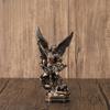 Christian San Miguel Arcangel Statue Retro Bronzed Saint Michael Angel Resin Figurine Home Blessing Decoration Desktop Ornaments