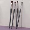 4-Piece Embossed Eye Brush Set: Eyeshadow, Blending, Under-eye Highlight, Contour.