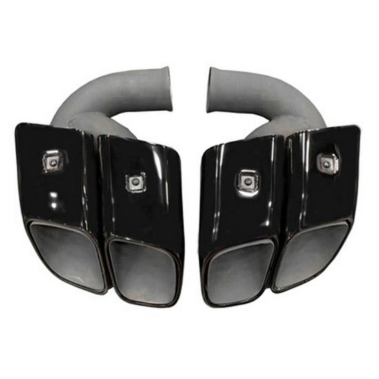 Porsche Cayenne GTS Black Quad Tailpipe Trim (11-24 Years)