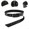 Overcoat Belt for Women Black Simple Trendy Wide Adjustable PU Leather Skirt