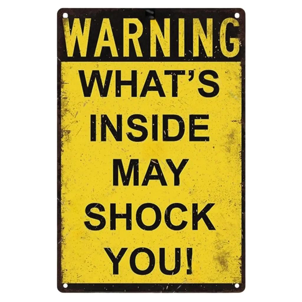 Vintage Caution Notice Zone Sign Metal Plate Warning Children Vedio Retro Plaque For Man Cave Garage Danger Door Wall Decor