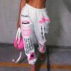 2025 Sommer Damen Europäischer & Amerikanischer Print Bandeau Weite Hosen Zweiteiliges Set