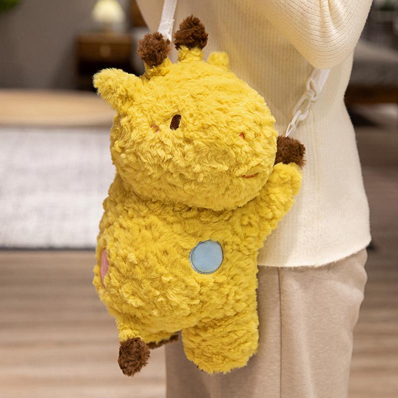Cute Animal Dinosaur Unicorn Bag Plush Toy Doll Capybara Deer Doll Girl Bag Messenger Bag