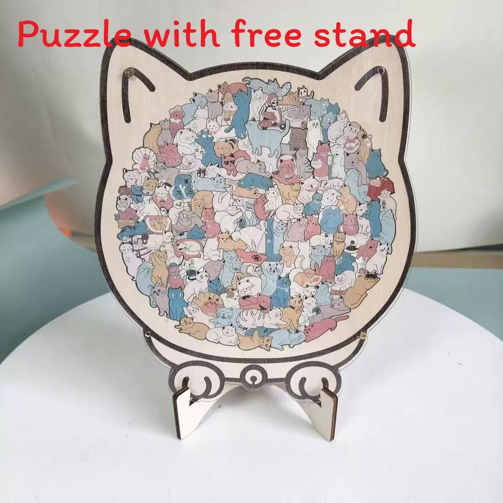 Morandi Puzzle For Adults And Kids Handmade Wooden Jigsaw With Stand