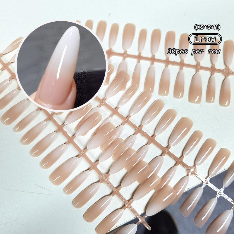 30Pcs Minimalist French Nail Tip Fake Nail Fashion Wearable False Nails Simple Full Cover Press on Nails DIY Wear Nail Tool