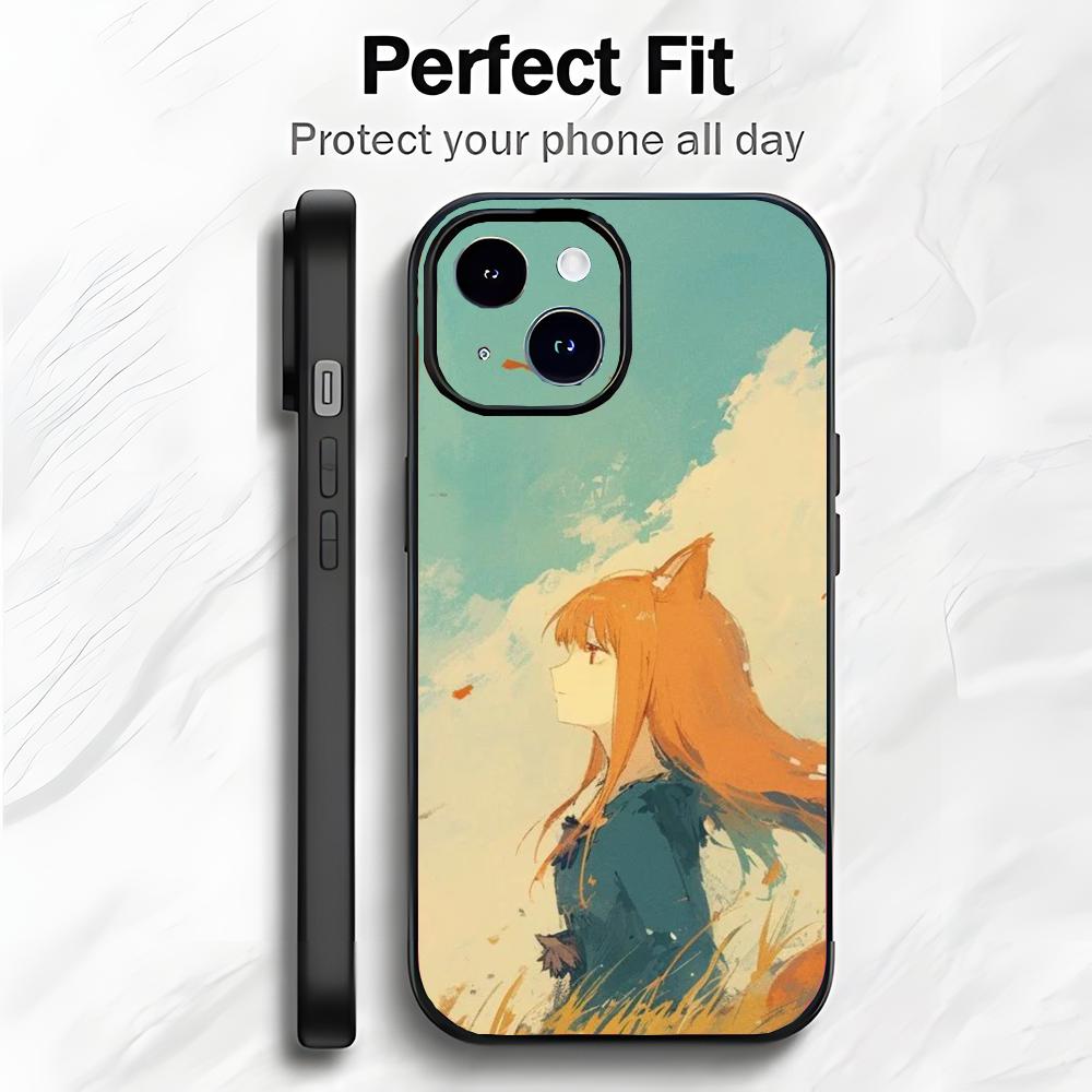 Warm Fantasy Anime S-Spice and Wolf Phone Case Phone Case Soft Packaging Lightweight For iPhone17 16 15 14 13ProMax