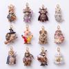 Cute Stainless Steel Animal Charms Hand Painted Lovely Designs For Diy Jewelry Making Necklace Bracelet Gifts