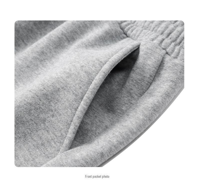 Dengjue Męskie 2024 Jesienne Spodnie Dresowe ze Sznurkiem, Ciężkie, z Aksamitem do Noszenia na Co Dzień