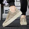 Men's Canvas Shoes 2025 Autumn Comfortable Casual Shoes for Men Graffiti Prints Design Vulcanize Shoes Low Top Platform Sneakers