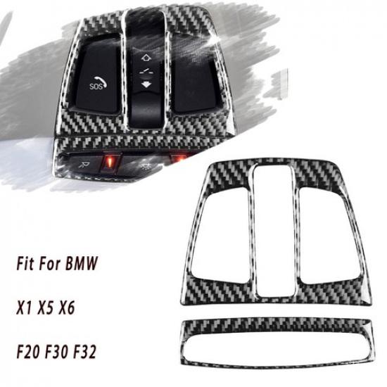 

Front Carbon Fiber Roof Reading Light Cover For BMW X1 X5 X6 F20 F30 F32