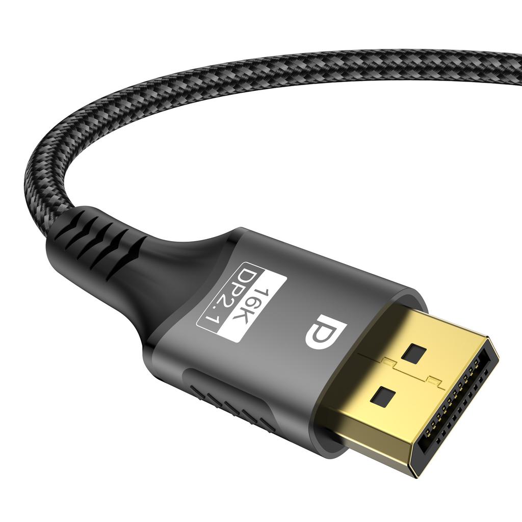 16K DisplayPort2.1 @30 8K120Hz (DSC) 80Gbs Bandwidth HD High Brush DP2.0 Cable