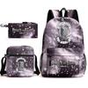 Attack Giant Elementary School Bag Backpack Casual School Bag Three-piece Set