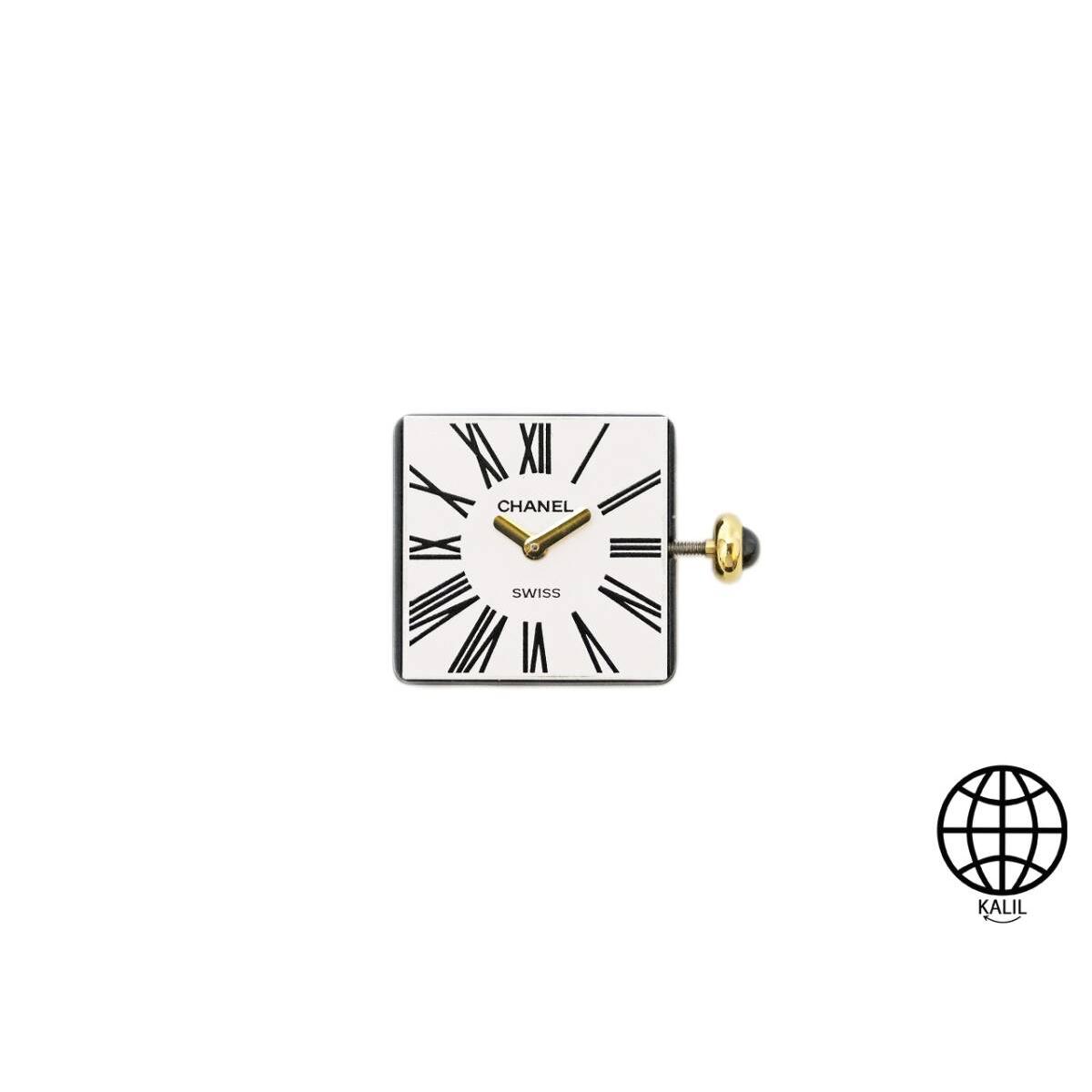 Used Chanel Ladies Mademoiselle Movement QZ White Dial Cal.976.001 Movable