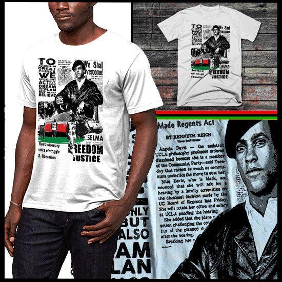 Unisex shirt Cotton Oversize Large Size Black History Freedom T-Shirt Huey P Newton M Garvey Malcolm X Angela Davis