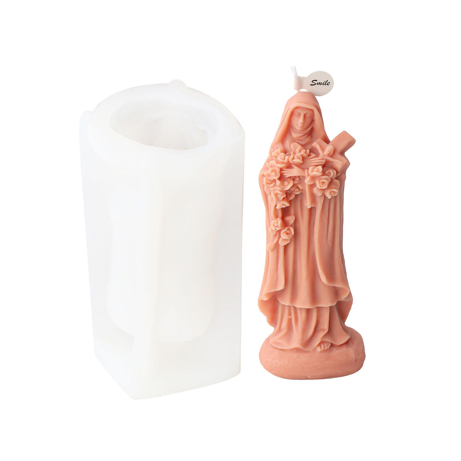 Godness of Maria Candle Mold Multipurpose Resin Casting Silicone Mold Non stick Easy to Demold for DIY Candle Chocolates