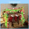 Christmas Garland With Red Green Ribbon Beads For Holiday Decorations