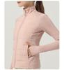 Leichte nahtlose Damen-Laufjacke aus weißer Gänsedaune