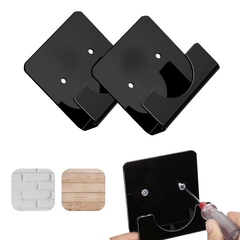 2Pieces Multipurpose Adhesive Shower Rod Retainer Ideal for Bathrooms and Kitchens Applications Hardware Daily Use