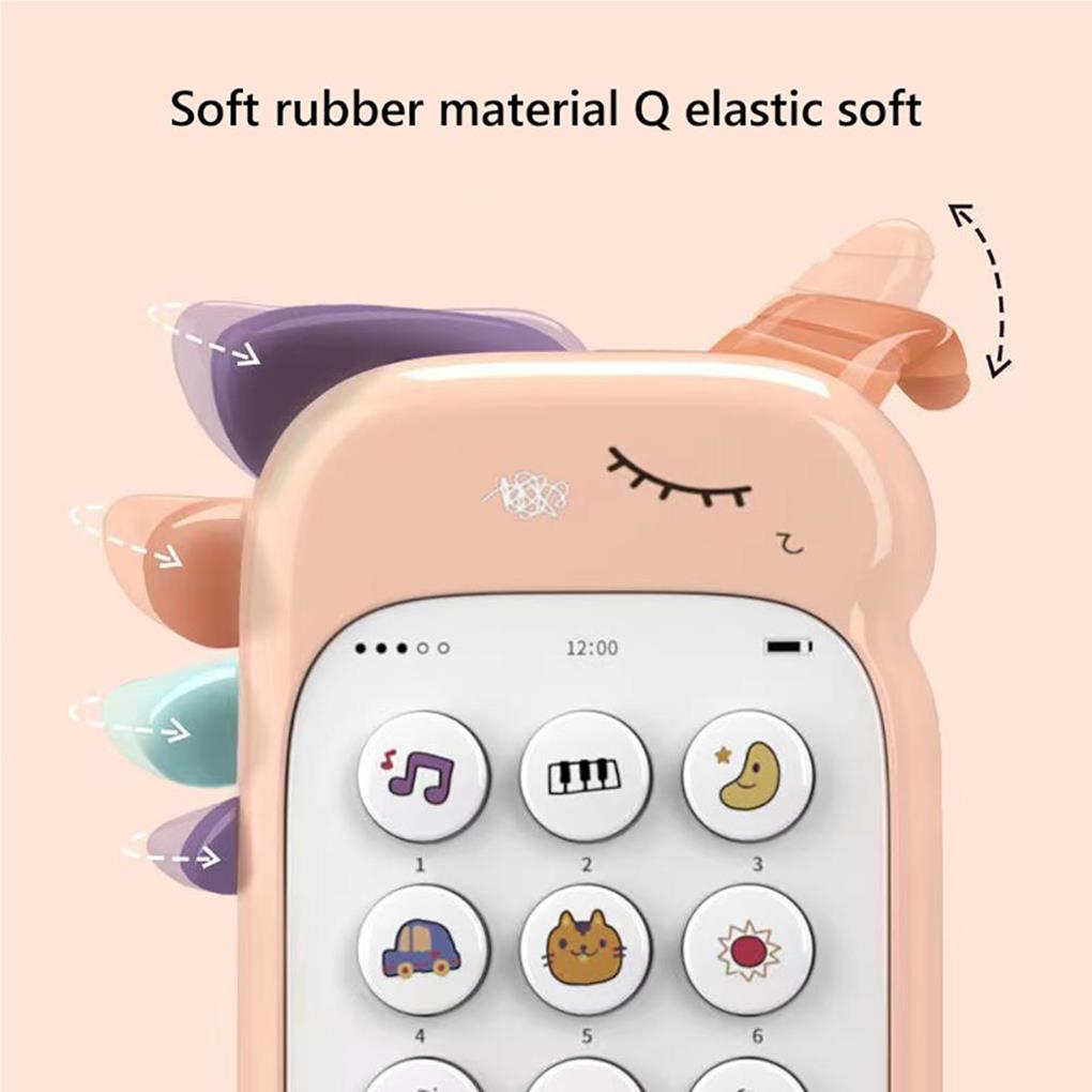 Baby Boy Girl Mobile Phone Toy Music Sound Teether Cartoon Simulation Infant Early Educational Interactive Gaming Gifts