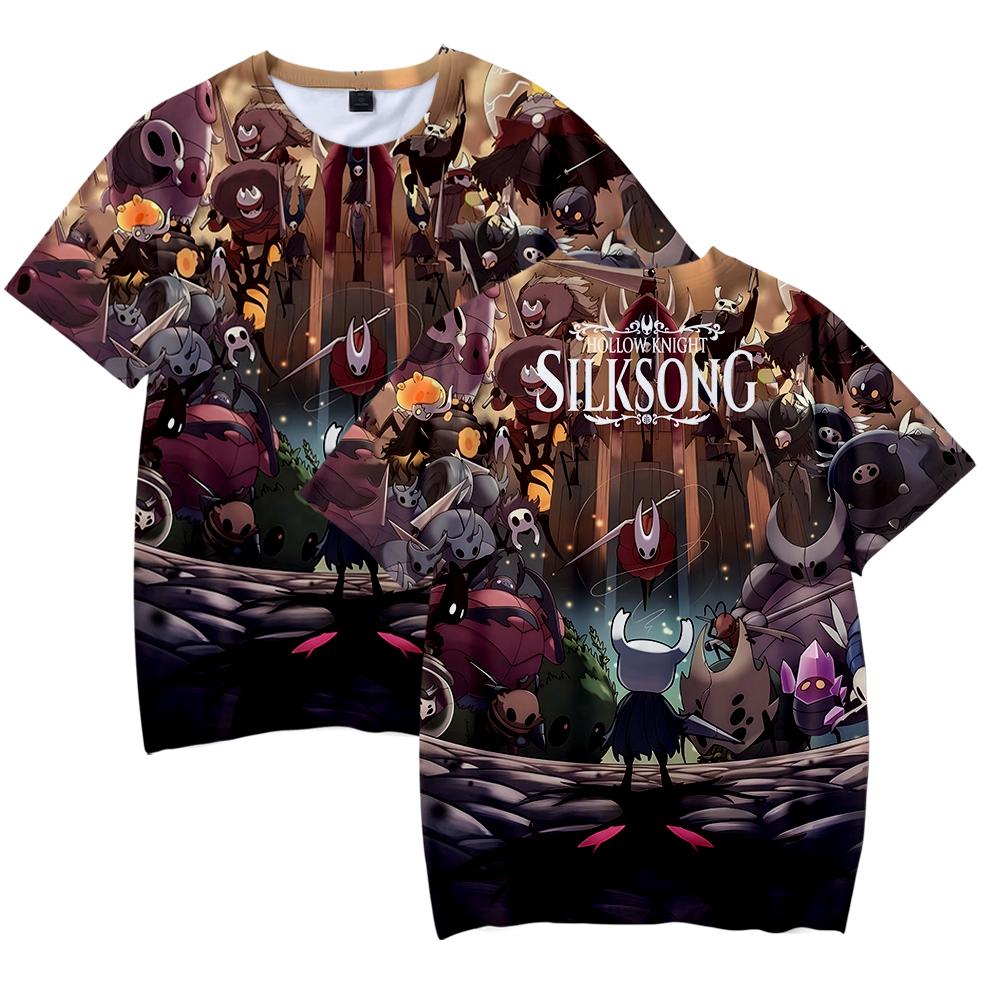 Fashion Hollow Knight Silksong T Shirts for Women Men Summer Clothing Fitness O Neck Man Hollow Knight T-shirt Oversized Men T-shirts Tops