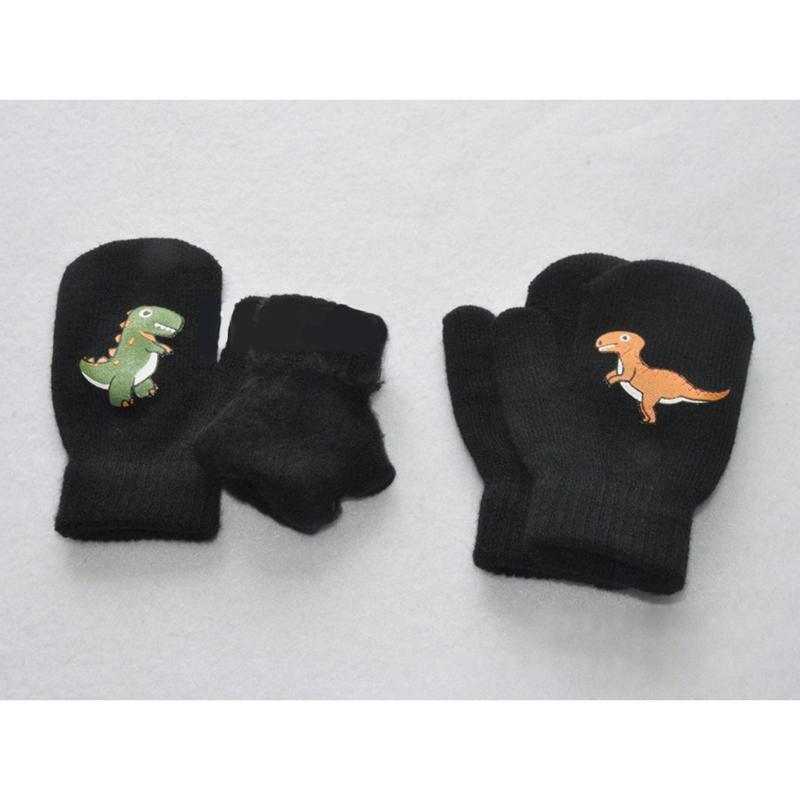 Outdoor Riding Warm Mittens Soft Elastic Knitted Full Finger Glove for Girls Boys Candy Color Cute Gloves