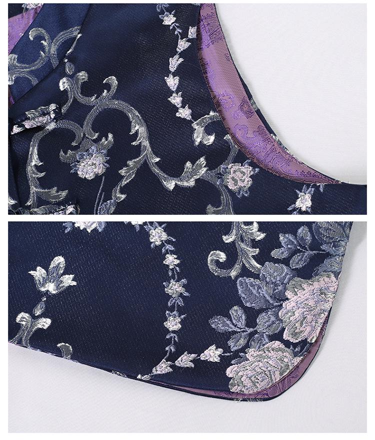 2025 Retro Chiński Styl Dopasowana Bezrękawnikowa Kamizelka - Damska Etniczna Codzienna Moda