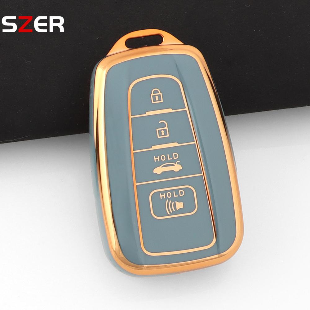 4 Buttons Tpu Remote Car Key Case Cover For Toyota Chr Camry Corolla Rav4 Highlander C-Hr Prius Land Cruiser Prado Key Chain Fob