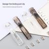 High-Value Transparent Medium Push Clip Refill with Metal Clip - No-Punch File Test Paper Clip
