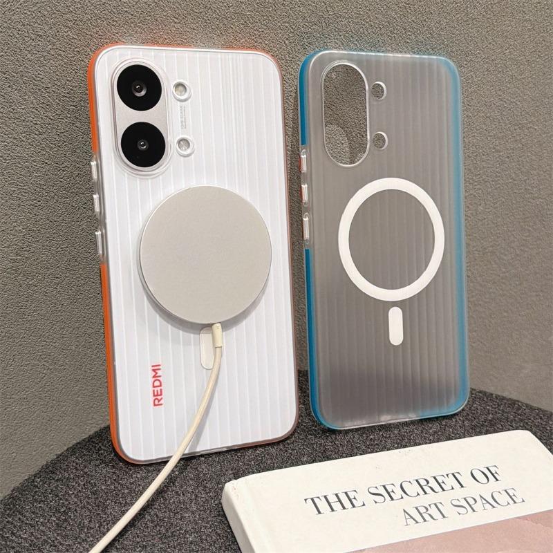 For Xiaomi POCO X8 Pro Max Case Simple Magnetic Matte Transparent Corrugated Hard Cover For POCO X8 Pro Shell Dustproof Bumper