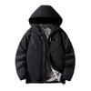 Fleece thickened autumn and winter men's jacket men's hooded large size high-end quality jacket men