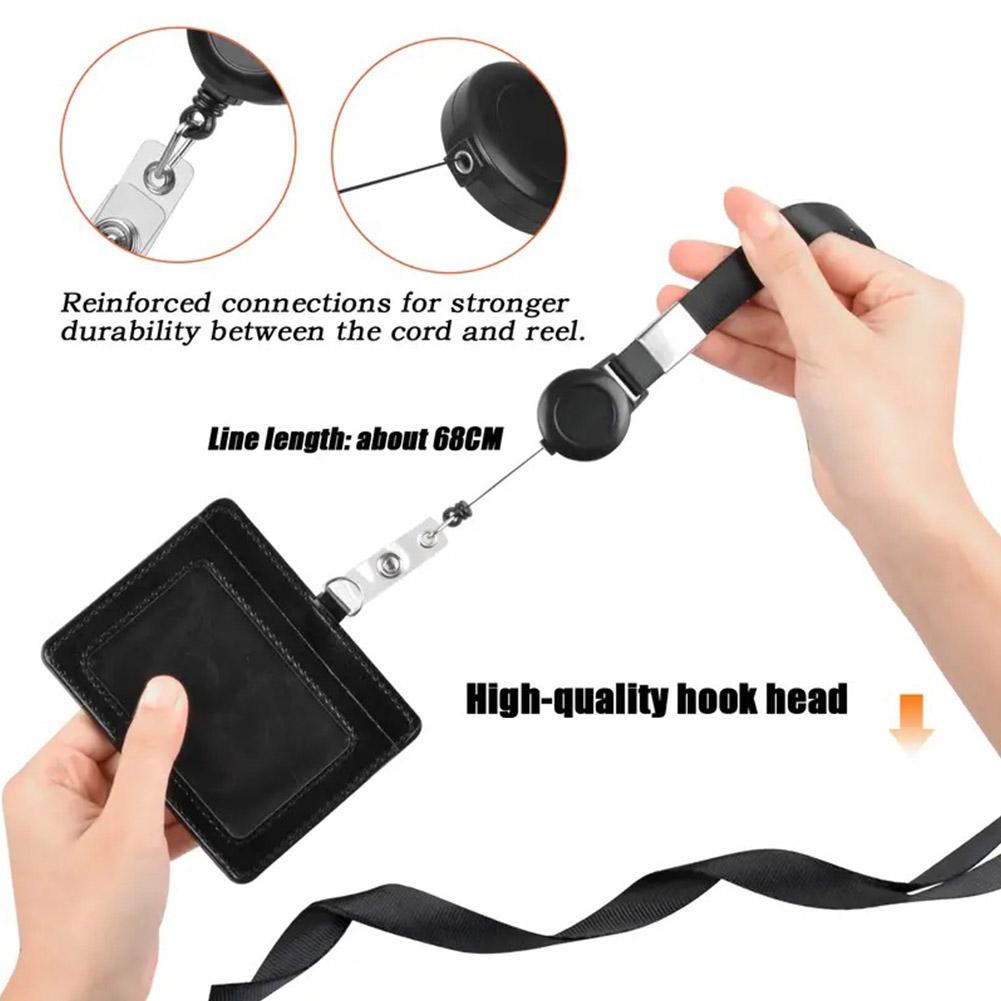 Retractable Pull Badge Reel ABS Plastic Character Scalable Student Nurse Exhibition Business Card Badge Holder Work Card Cover