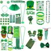 Completed Festival Day Attire For Adults Festival Gathering Outfit Set with Hat Glasses For Adults Green Theme Costume