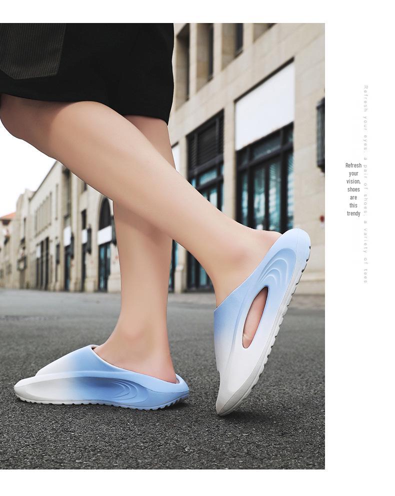 2025 Trendy Couple's Non-Slip Thick-Soled Beach Slippers: Simple, Versatile One-Strap for Indoor & Outdoor Use