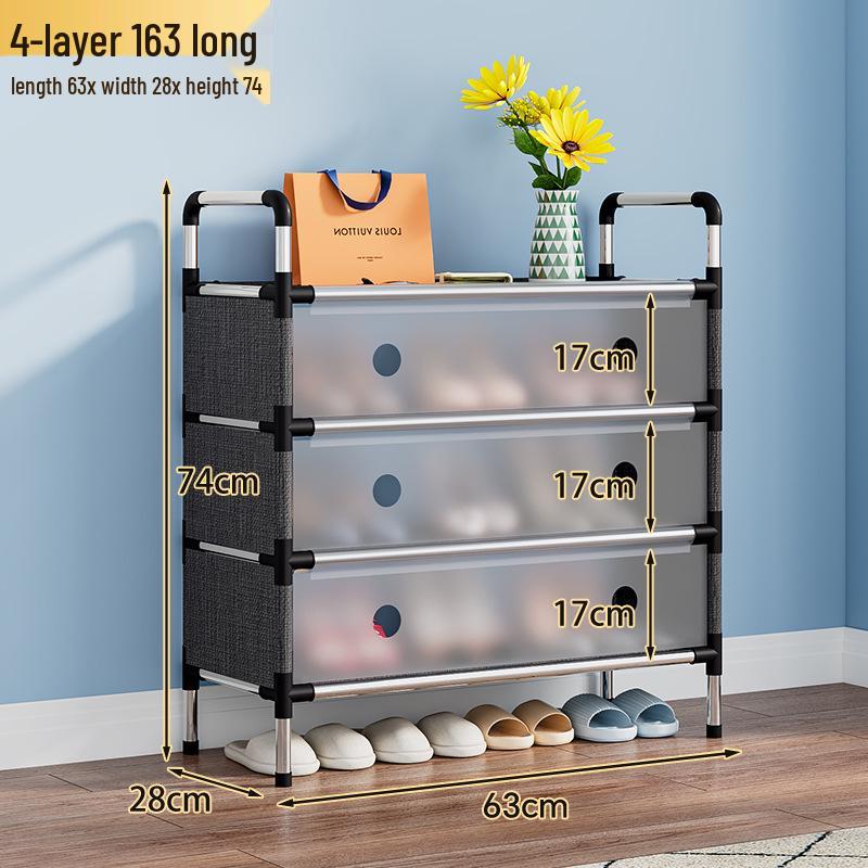 Platzsparendes Mehrschicht-Schuhregal mit Staubschutz für Wohnheime