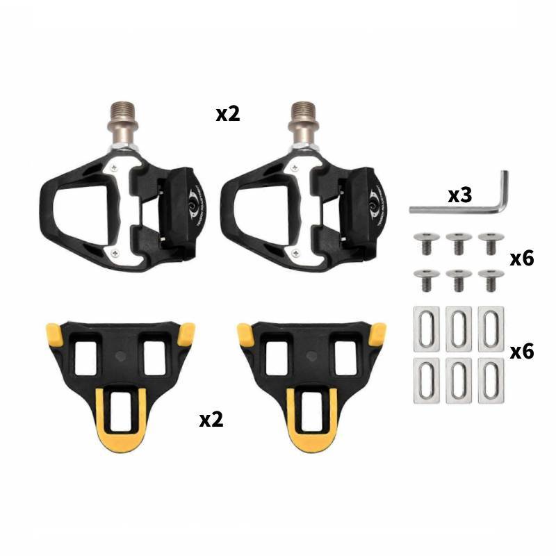Alloy Bicycle Pedals With Locking Mechanism For Road Cycling And Commuting Use