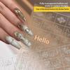 New Year Horse Fireworks Pattern Hollow Out Nail Art Stickers Colorful Nail Charm Template Stamp Manicure Decals Decoration