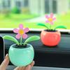 Solar-Powered Swinging Sunflower Car Dashboard Ornament