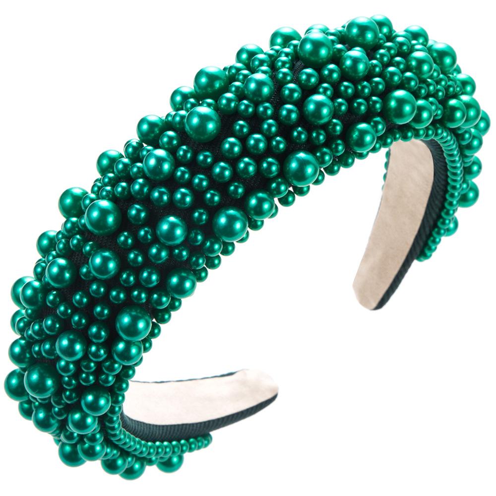 Hairband Sponge Hair Accessory for Women, Handmade with Sequins, in Multiple Colors, Wide-edge Headband