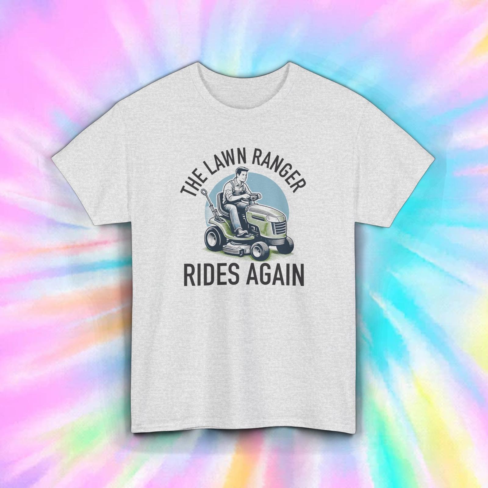 Lawn Ranger Rides Again T-Shirt Mens Womens Tees Top | Funny Lawn Mowing Tee | S-5XL 2XL