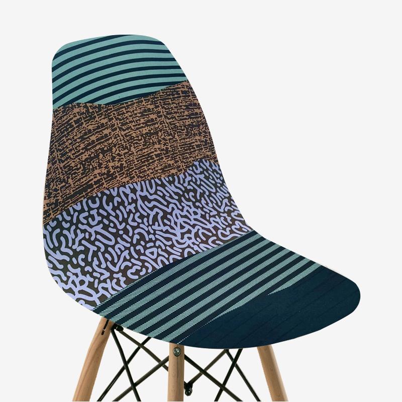 Floral Printed Shell Chair Covers Elastic Seat Cushion Cover Protector for Chairs Fitted Kitchen Living Room for Home Decor 1pc