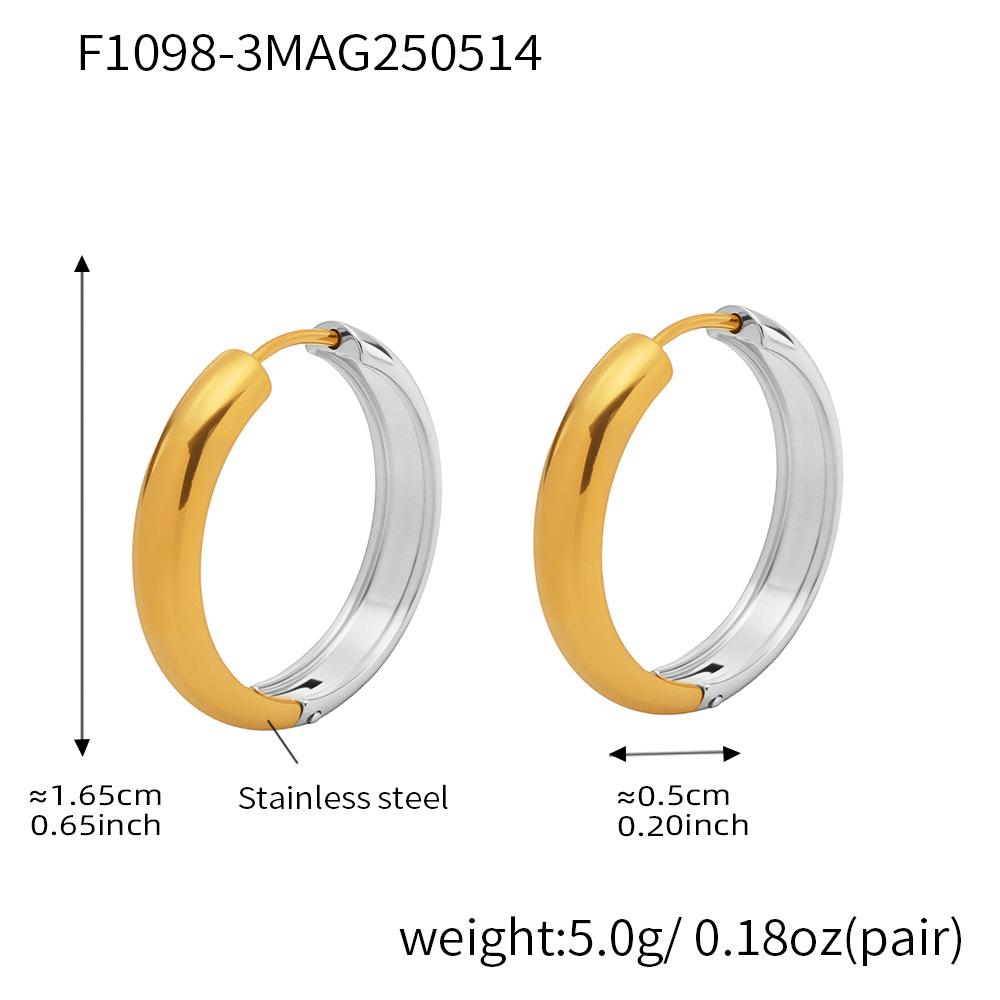 Nivora 18K Gold Plated Polished Smooth Women Hoop Earrings High Quality Stainless Steel Hypoallergenic Earring For Women Jewelry