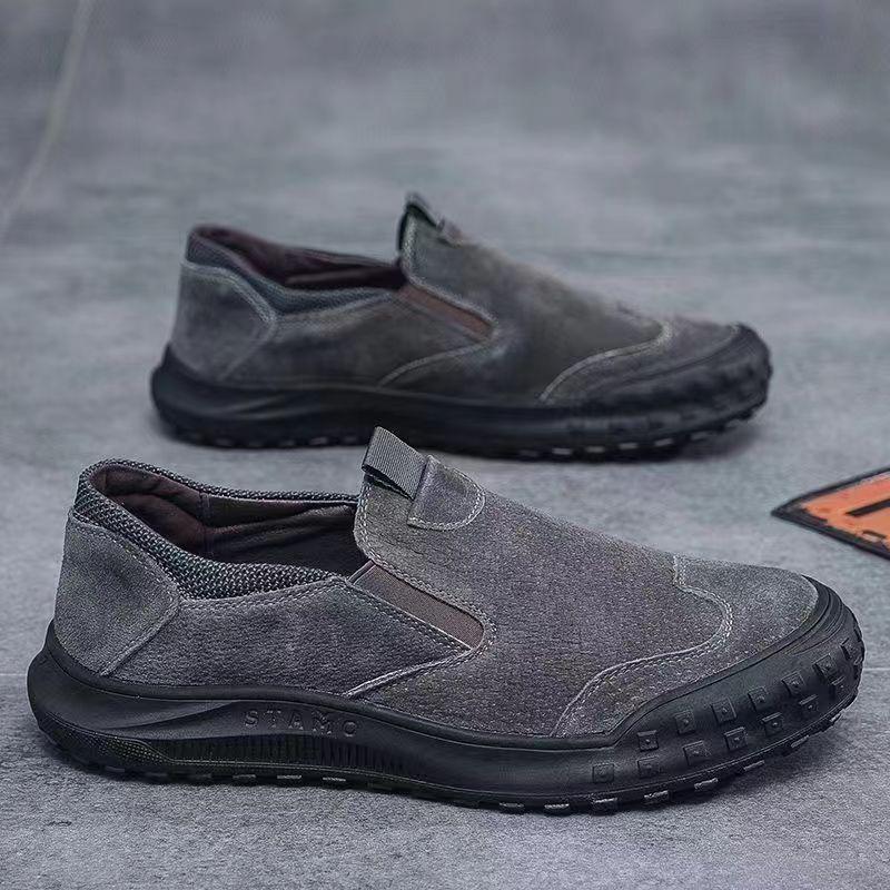 2024 Men's Low-Top Waterproof Leather Work Boots: Non-Slip, Wear-Resistant, Breathable Outdoor Safety Shoes