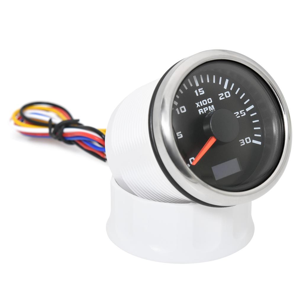 3000/4000/6000/7000/8000 RPM 52mm Boat Tachometer Hourmeter Gauge outboard rpm meter With Red Backlight boat accessories marine