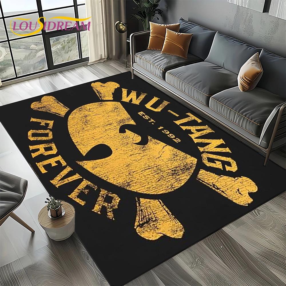 3D Wu T-TANG Clans Hip Hop Sign Rap Carpet Rug for Bedroom Living Room Home Sofa Decoration,Children Play Large Decor Floor Mat