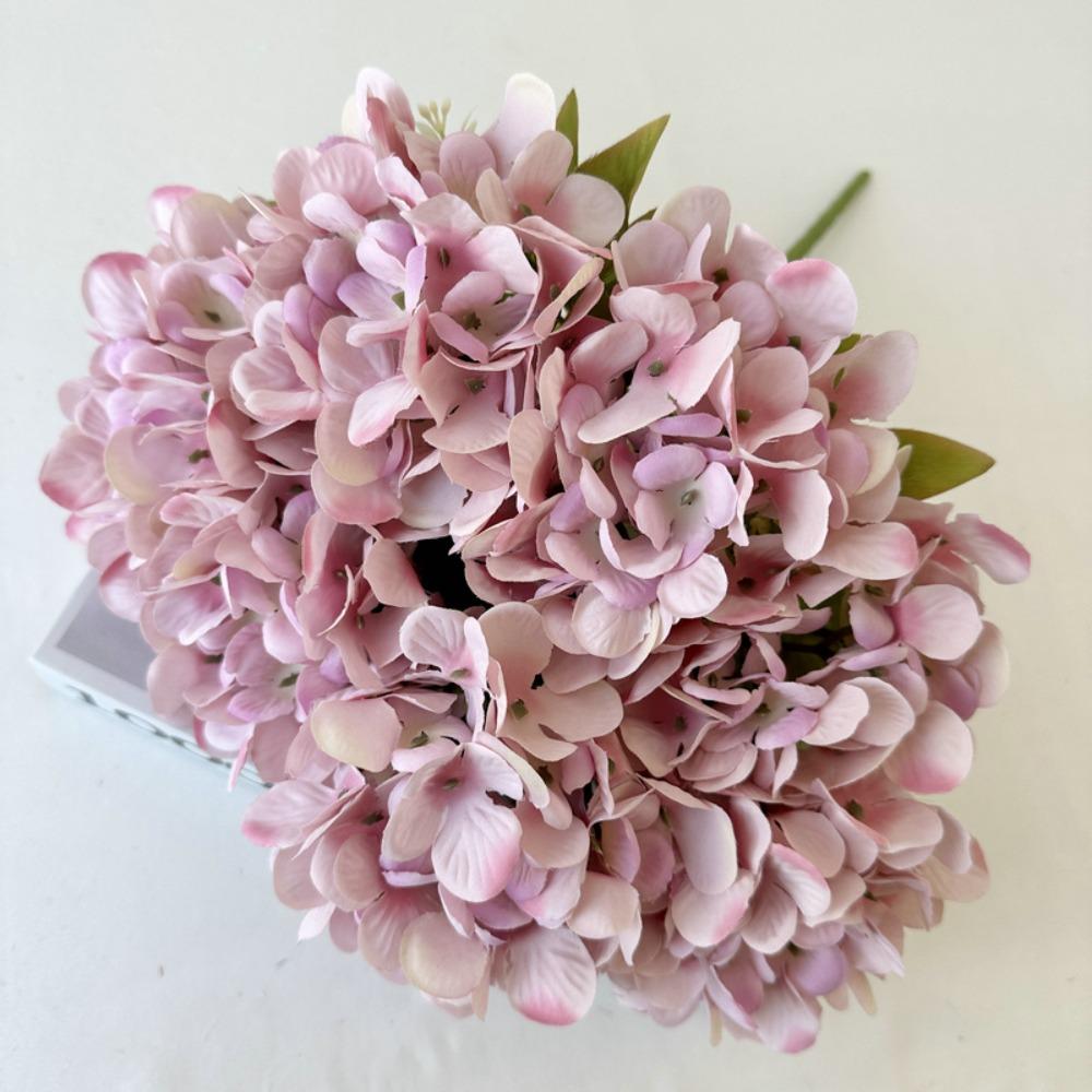 Silk Fake Hydrangea Flowers Large Size Bridal Hydrangea Bouquet for Home Party Wedding