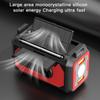 Solar Weather Radio 16000mAh-12000mAh Flashlight Hand Crank Emergency Radio Reading Lamp Built-In Speaker for Outdoor Survival