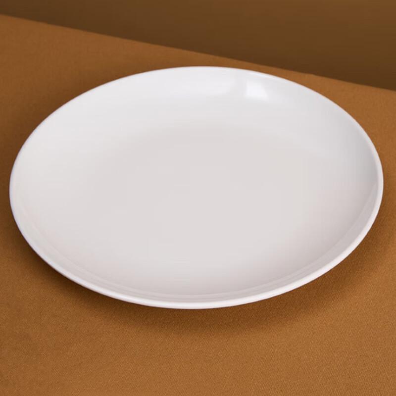 

Gourou 11-inch White Round Melamine Shallow Dining Plate