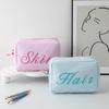 Crossborder Style Embroidered Makeup Case With Lightweight Polyester Material For Portable Travel And Storage